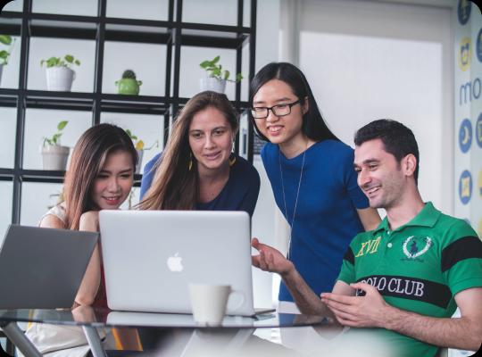 Group Discussion of 4 people