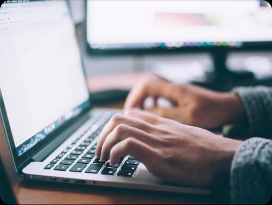 Person typing Keyboard