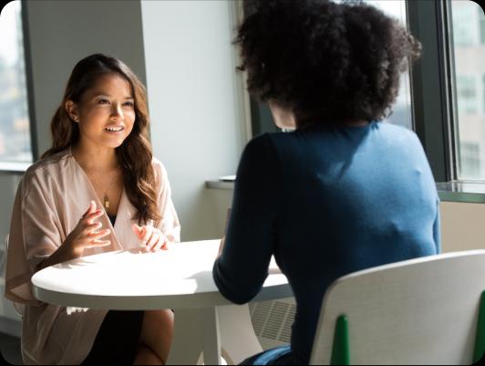One on One Discussion between 2 women